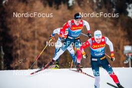28.12.2021, Lenzerheide, Switzerland (SUI): Even Northug (NOR), Paal Golberg (NOR), (l-r)  - FIS world cup cross-country, tour de ski, individual sprint, Lenzerheide (SUI). www.nordicfocus.com. © Modica/NordicFocus. Every downloaded picture is fee-liable.
