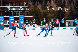 28.12.2021, Lenzerheide, Switzerland (SUI): Erik Valnes (NOR), Paal Golberg (NOR), Valerio Grond (SUI), Roman Furger (SUI), (l-r)  - FIS world cup cross-country, tour de ski, individual sprint, Lenzerheide (SUI). www.nordicfocus.com. © Modica/NordicFocus. Every downloaded picture is fee-liable.