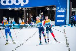 28.12.2021, Lenzerheide, Switzerland (SUI): Jessie Diggins (USA), Anamarija Lampic (SLO), Mathilde Myhrvold (NOR), (l-r)  - FIS world cup cross-country, tour de ski, individual sprint, Lenzerheide (SUI). www.nordicfocus.com. © Modica/NordicFocus. Every downloaded picture is fee-liable.