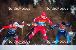 28.12.2021, Lenzerheide, Switzerland (SUI): Alexander Bolshunov (RUS), Even Northug (NOR), Jovian Hediger (SUI), (l-r)  - FIS world cup cross-country, tour de ski, individual sprint, Lenzerheide (SUI). www.nordicfocus.com. © Modica/NordicFocus. Every downloaded picture is fee-liable.
