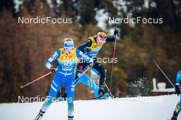 28.12.2021, Lenzerheide, Switzerland (SUI): Anamarija Lampic (SLO), Laura Gimmler (GER), (l-r)  - FIS world cup cross-country, tour de ski, individual sprint, Lenzerheide (SUI). www.nordicfocus.com. © Modica/NordicFocus. Every downloaded picture is fee-liable.