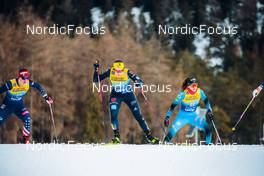 28.12.2021, Lenzerheide, Switzerland (SUI): Coletta Rydzek (GER), Lena Quintin (FRA), Julia Kern (USA), (l-r)  - FIS world cup cross-country, tour de ski, individual sprint, Lenzerheide (SUI). www.nordicfocus.com. © Modica/NordicFocus. Every downloaded picture is fee-liable.