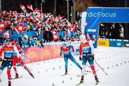 28.12.2021, Lenzerheide, Switzerland (SUI): Erik Valnes (NOR), Roman Furger (SUI), (l-r)  - FIS world cup cross-country, tour de ski, individual sprint, Lenzerheide (SUI). www.nordicfocus.com. © Modica/NordicFocus. Every downloaded picture is fee-liable.