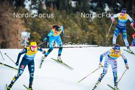 28.12.2021, Lenzerheide, Switzerland (SUI): Lena Quintin (FRA), Coletta Rydzek (GER), Moa Lundgren (SWE), Kerttu Niskanen (FIN), (l-r)  - FIS world cup cross-country, tour de ski, individual sprint, Lenzerheide (SUI). www.nordicfocus.com. © Modica/NordicFocus. Every downloaded picture is fee-liable.