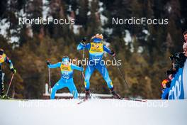 28.12.2021, Lenzerheide, Switzerland (SUI): Laurien Van Der Graaff (SUI), Caterina Ganz (ITA), (l-r)  - FIS world cup cross-country, tour de ski, individual sprint, Lenzerheide (SUI). www.nordicfocus.com. © Modica/NordicFocus. Every downloaded picture is fee-liable.