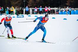 28.12.2021, Lenzerheide, Switzerland (SUI): Valerio Grond (SUI), Erik Valnes (NOR), (l-r)  - FIS world cup cross-country, tour de ski, individual sprint, Lenzerheide (SUI). www.nordicfocus.com. © Modica/NordicFocus. Every downloaded picture is fee-liable.