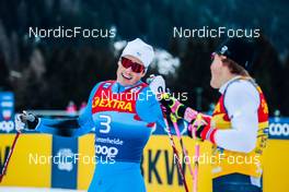 28.12.2021, Lenzerheide, Switzerland (SUI): Lucas Chanavat (FRA), Johannes Hoesflot Klaebo (NOR), (l-r)  - FIS world cup cross-country, tour de ski, individual sprint, Lenzerheide (SUI). www.nordicfocus.com. © Modica/NordicFocus. Every downloaded picture is fee-liable.