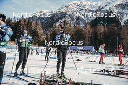 27.12.2021, Lenzerheide, Switzerland (SUI): Richard Jouve (FRA), Lucas Chanavat (FRA), (l-r)  - FIS world cup cross-country, tour de ski, training, Lenzerheide (SUI). www.nordicfocus.com. © Modica/NordicFocus. Every downloaded picture is fee-liable.