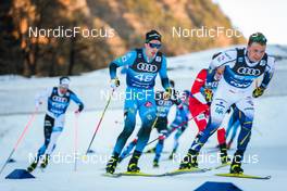 31.12.2021, Oberstdorf, Germany (GER): Martin Collet (FRA), Gustaf Berglund (SWE), (l-r)  - FIS world cup cross-country, tour de ski, mass men, Oberstdorf (GER). www.nordicfocus.com. © Modica/NordicFocus. Every downloaded picture is fee-liable.