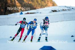 31.12.2021, Oberstdorf, Germany (GER): Snorri Eythor Einarsson (ISL), Remi Lindholm (FIN), (l-r)  - FIS world cup cross-country, tour de ski, mass men, Oberstdorf (GER). www.nordicfocus.com. © Modica/NordicFocus. Every downloaded picture is fee-liable.