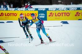 31.12.2021, Oberstdorf, Germany (GER): Laura Gimmler (GER), Laurien Van Der Graaff (SUI), (l-r)  - FIS world cup cross-country, tour de ski, mass women, Oberstdorf (GER). www.nordicfocus.com. © Modica/NordicFocus. Every downloaded picture is fee-liable.