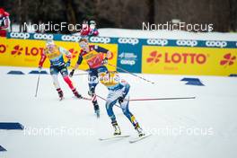 31.12.2021, Oberstdorf, Germany (GER): Helene Marie Fossesholm (NOR), Jessie Diggins (USA), Ebba Andersson (SWE), (l-r)  - FIS world cup cross-country, tour de ski, mass women, Oberstdorf (GER). www.nordicfocus.com. © Modica/NordicFocus. Every downloaded picture is fee-liable.