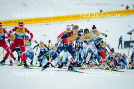 31.12.2021, Oberstdorf, Germany (GER): Tatiana Sorina (RUS), Jessie Diggins (USA), Ebba Andersson (SWE), (l-r)  - FIS world cup cross-country, tour de ski, mass women, Oberstdorf (GER). www.nordicfocus.com. © Modica/NordicFocus. Every downloaded picture is fee-liable.