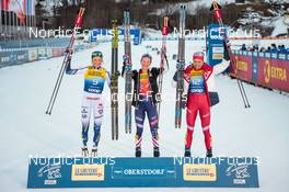 31.12.2021, Oberstdorf, Germany (GER): Frida Karlsson (SWE), Jessie Diggins (USA), Tatiana Sorina (RUS), (l-r) - FIS world cup cross-country, tour de ski, mass women, Oberstdorf (GER). www.nordicfocus.com. © Modica/NordicFocus. Every downloaded picture is fee-liable.