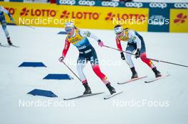 31.12.2021, Oberstdorf, Germany (GER): Anne Kjersti Kalvaa (NOR), Lotta Udnes Weng (NOR), (l-r)  - FIS world cup cross-country, tour de ski, mass women, Oberstdorf (GER). www.nordicfocus.com. © Modica/NordicFocus. Every downloaded picture is fee-liable.