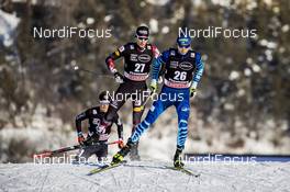 15.01.2021, Val di Fiemme, Italy (ITA): Eero Hirvonen (FIN), Thomas Joebstl (AUT), (l-r)  - FIS world cup nordic combined men, individual Gundersen HS106/10km, Val di Fiemme (ITA). www.nordicfocus.com. © Modica/NordicFocus. Every downloaded picture is fee-liable.