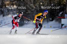 15.01.2021, Val di Fiemme, Italy (ITA): Manuel Faisst (GER), Jens Luraas Oftebro (NOR), (l-r)  - FIS world cup nordic combined men, individual Gundersen HS106/10km, Val di Fiemme (ITA). www.nordicfocus.com. © Modica/NordicFocus. Every downloaded picture is fee-liable.