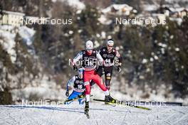 15.01.2021, Val di Fiemme, Italy (ITA): Kasper Moen Flatla (NOR), Mario Seidl (AUT), (l-r)  - FIS world cup nordic combined men, individual Gundersen HS106/10km, Val di Fiemme (ITA). www.nordicfocus.com. © Modica/NordicFocus. Every downloaded picture is fee-liable.
