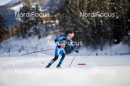 15.01.2021, Val di Fiemme, Italy (ITA): Matteo Baud (FRA) - FIS world cup nordic combined men, individual Gundersen HS106/10km, Val di Fiemme (ITA). www.nordicfocus.com. © Modica/NordicFocus. Every downloaded picture is fee-liable.