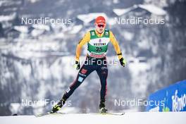 17.01.2021, Val di Fiemme, Italy (ITA): Julian Schmid (GER) - FIS world cup nordic combined men, individual Gundersen HS106/10km, Val di Fiemme (ITA). www.nordicfocus.com. © Modica/NordicFocus. Every downloaded picture is fee-liable.