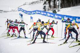 17.01.2021, Val di Fiemme, Italy (ITA): Fabian Riessle (GER), Vinzenz Geiger (GER), (l-r)  - FIS world cup nordic combined men, individual Gundersen HS106/10km, Val di Fiemme (ITA). www.nordicfocus.com. © Modica/NordicFocus. Every downloaded picture is fee-liable.