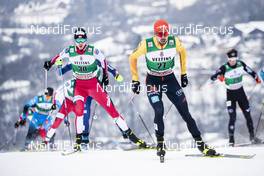 17.01.2021, Val di Fiemme, Italy (ITA): Joergen Graabak (NOR), Johannes Rydzek (GER), (l-r)  - FIS world cup nordic combined men, individual Gundersen HS106/10km, Val di Fiemme (ITA). www.nordicfocus.com. © Modica/NordicFocus. Every downloaded picture is fee-liable.