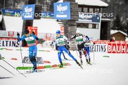 17.01.2021, Val di Fiemme, Italy (ITA): Antoine Gerard (FRA), Kristjan Ilves (EST), Mario Seidl (AUT), (l-r)  - FIS world cup nordic combined men, individual Gundersen HS106/10km, Val di Fiemme (ITA). www.nordicfocus.com. © Modica/NordicFocus. Every downloaded picture is fee-liable.