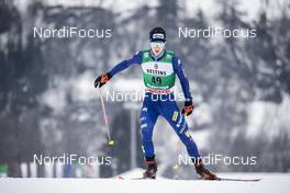 17.01.2021, Val di Fiemme, Italy (ITA): Giulio Bezzi (ITA) - FIS world cup nordic combined men, individual Gundersen HS106/10km, Val di Fiemme (ITA). www.nordicfocus.com. © Modica/NordicFocus. Every downloaded picture is fee-liable.