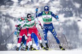 17.01.2021, Val di Fiemme, Italy (ITA): Samuel Costa (ITA), Jens Luraas Oftebro (NOR), (l-r)  - FIS world cup nordic combined men, individual Gundersen HS106/10km, Val di Fiemme (ITA). www.nordicfocus.com. © Modica/NordicFocus. Every downloaded picture is fee-liable.