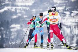 17.01.2021, Val di Fiemme, Italy (ITA): Laurent Muhlethaler (FRA), Akito Watabe (JPN), (l-r)  - FIS world cup nordic combined men, individual Gundersen HS106/10km, Val di Fiemme (ITA). www.nordicfocus.com. © Modica/NordicFocus. Every downloaded picture is fee-liable.