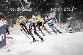 17.01.2021, Val di Fiemme, Italy (ITA): Lukas Klapfer (AUT), Vinzenz Geiger (GER), (l-r)  - FIS world cup nordic combined men, individual Gundersen HS106/10km, Val di Fiemme (ITA). www.nordicfocus.com. © Modica/NordicFocus. Every downloaded picture is fee-liable.