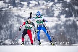 17.01.2021, Val di Fiemme, Italy (ITA): Kristjan Ilves (EST), Hideaki Nagai (JPN), (l-r)  - FIS world cup nordic combined men, individual Gundersen HS106/10km, Val di Fiemme (ITA). www.nordicfocus.com. © Modica/NordicFocus. Every downloaded picture is fee-liable.