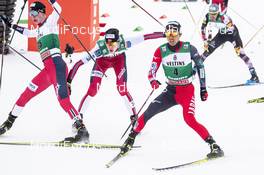 17.01.2021, Val di Fiemme, Italy (ITA): Jens Luraas Oftebro (NOR), Andreas Skoglund (NOR), Akito Watabe (JPN), (l-r)  - FIS world cup nordic combined men, individual Gundersen HS106/10km, Val di Fiemme (ITA). www.nordicfocus.com. © Modica/NordicFocus. Every downloaded picture is fee-liable.