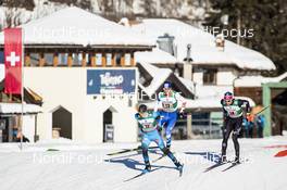 16.01.2021, Val di Fiemme, Italy (ITA): Antoine Gerard (FRA), Ondrej Pazout (CZE), Taylor Fletcher (USA), (l-r)  - FIS world cup nordic combined men, team sprint HS106/2x7.5km, Val di Fiemme (ITA). www.nordicfocus.com. © Modica/NordicFocus. Every downloaded picture is fee-liable.