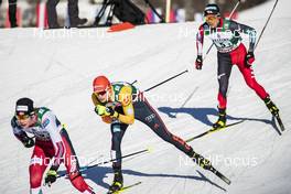 16.01.2021, Val di Fiemme, Italy (ITA): Julian Schmid (GER), Akito Watabe (JPN), Andreas Skoglund (NOR), (l-r)  - FIS world cup nordic combined men, team sprint HS106/2x7.5km, Val di Fiemme (ITA). www.nordicfocus.com. © Modica/NordicFocus. Every downloaded picture is fee-liable.