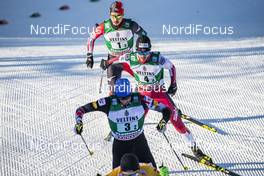 16.01.2021, Val di Fiemme, Italy (ITA): Joergen Graabak (NOR), Hideaki Nagai (JPN), Lukas Greiderer (AUT), (l-r)  - FIS world cup nordic combined men, team sprint HS106/2x7.5km, Val di Fiemme (ITA). www.nordicfocus.com. © Modica/NordicFocus. Every downloaded picture is fee-liable.