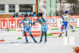 16.01.2021, Val di Fiemme, Italy (ITA): Matteo Baud (FRA), Antoine Gerard (FRA), (l-r)  - FIS world cup nordic combined men, team sprint HS106/2x7.5km, Val di Fiemme (ITA). www.nordicfocus.com. © Modica/NordicFocus. Every downloaded picture is fee-liable.