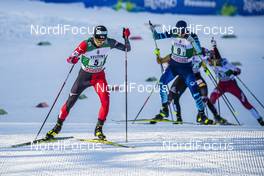 16.01.2021, Val di Fiemme, Italy (ITA): Akito Watabe (JPN), Eero Hirvonen (FIN), (l-r)  - FIS world cup nordic combined men, team sprint HS106/2x7.5km, Val di Fiemme (ITA). www.nordicfocus.com. © Modica/NordicFocus. Every downloaded picture is fee-liable.