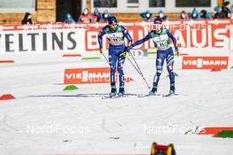 16.01.2021, Val di Fiemme, Italy (ITA): Raffaele Buzzi (ITA), Alessandro Pittin (ITA), (l-r)  - FIS world cup nordic combined men, team sprint HS106/2x7.5km, Val di Fiemme (ITA). www.nordicfocus.com. © Modica/NordicFocus. Every downloaded picture is fee-liable.