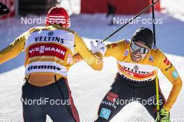 16.01.2021, Val di Fiemme, Italy (ITA): Fabian Riessle (GER), Eric Frenzel (GER), (l-r)  - FIS world cup nordic combined men, team sprint HS106/2x7.5km, Val di Fiemme (ITA). www.nordicfocus.com. © Modica/NordicFocus. Every downloaded picture is fee-liable.