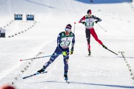16.01.2021, Val di Fiemme, Italy (ITA): Alessandro Pittin (ITA), Hideaki Nagai (JPN), (l-r)  - FIS world cup nordic combined men, team sprint HS106/2x7.5km, Val di Fiemme (ITA). www.nordicfocus.com. © Modica/NordicFocus. Every downloaded picture is fee-liable.