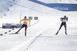 16.01.2021, Val di Fiemme, Italy (ITA): Fabian Riessle (GER), Lukas Greiderer (AUT), (l-r)  - FIS world cup nordic combined men, team sprint HS106/2x7.5km, Val di Fiemme (ITA). www.nordicfocus.com. © Modica/NordicFocus. Every downloaded picture is fee-liable.