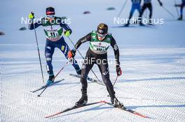 16.01.2021, Val di Fiemme, Italy (ITA): Alessandro Pittin (ITA), Jasper Good (USA), (l-r)  - FIS world cup nordic combined men, team sprint HS106/2x7.5km, Val di Fiemme (ITA). www.nordicfocus.com. © Modica/NordicFocus. Every downloaded picture is fee-liable.