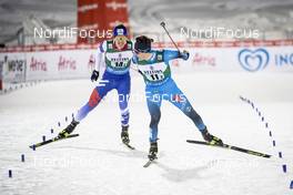 24.01.2021 Lahti, Finland (FIN): Ondrej Pazout (CZE), Laurent Muhlethaler (FRA), (l-r)  - FIS world cup nordic combined men, team sprint HS130/2x7.5km, Lahti (FIN). www.nordicfocus.com. © Modica/NordicFocus. Every downloaded picture is fee-liable.