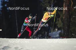 24.01.2021 Lahti, Finland (FIN): Fabian Riessle (GER), Ryota Yamamoto (JPN), (l-r)  - FIS world cup nordic combined men, team sprint HS130/2x7.5km, Lahti (FIN). www.nordicfocus.com. © Modica/NordicFocus. Every downloaded picture is fee-liable.