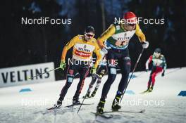 24.01.2021 Lahti, Finland (FIN): Eric Frenzel (GER), Fabian Riessle (GER), (l-r)  - FIS world cup nordic combined men, team sprint HS130/2x7.5km, Lahti (FIN). www.nordicfocus.com. © Modica/NordicFocus. Every downloaded picture is fee-liable.
