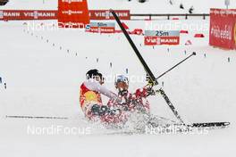29.01.2021, Seefeld, Austria (AUT): Jarl Magnus Riiber (NOR), Akito Watabe (JPN) (l-r)  - FIS world cup nordic combined men, individual gundersen HS109/5km, Seefeld (AUT). www.nordicfocus.com. © Volk/NordicFocus. Every downloaded picture is fee-liable.