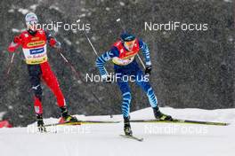 30.01.2021, Seefeld, Austria (AUT): Akito Watabe (JPN), Ilkka Herola (FIN) (l-r)  - FIS world cup nordic combined men, individual gundersen HS109/10km, Seefeld (AUT). www.nordicfocus.com. © Volk/NordicFocus. Every downloaded picture is fee-liable.