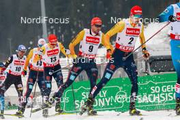 06.02.2021, Klingenthal, Germany (GER): Johannes Rydzek (GER), Terence Weber (GER) (l-r)  - FIS world cup nordic combined men, individual gundersen HS140/10km, Klingenthal (GER). www.nordicfocus.com. © Volk/NordicFocus. Every downloaded picture is fee-liable.