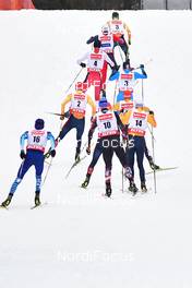 06.02.2021, Klingenthal, Germany (GER): Ilkka Herola (FIN), Lukas Greiderer (AUT), Vinzenz Geiger (GER), Terence Weber (GER), Laurent Muhlethaler (FRA), Simen Tiller (NOR), Akito Watabe (JPN), Fabian Riessle (GER), group - FIS world cup nordic combined men, individual gundersen HS140/10km, Klingenthal (GER). www.nordicfocus.com. © Reichert/NordicFocus. Every downloaded picture is fee-liable.